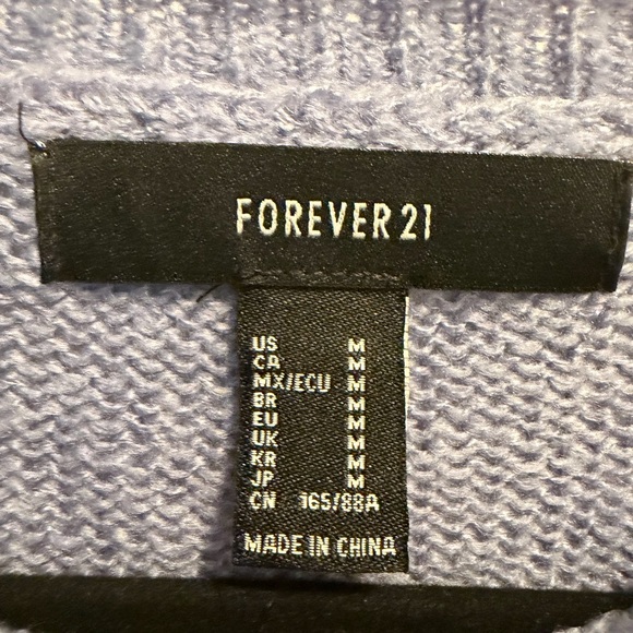 Forever 21 Light Blue Crew Neck Sweater - Picture 3 of 3
